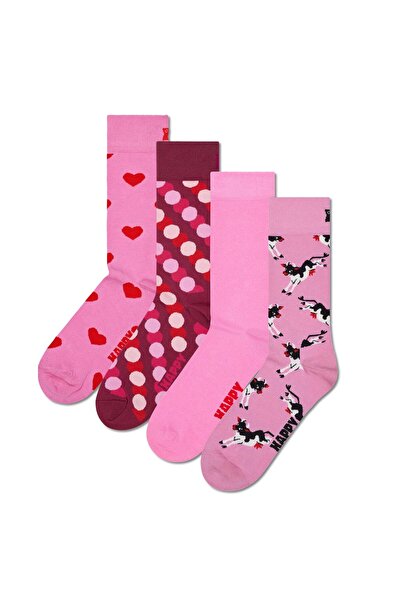 Happy Socks 4er Pack Unisex Socken - Geschenkbox, Classics, gemischte Farben