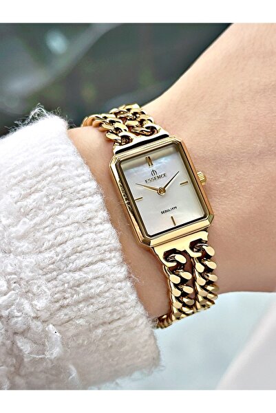 Essence Special Design Steel Cord Gold Color Women Wrist Watch Es7009Mr