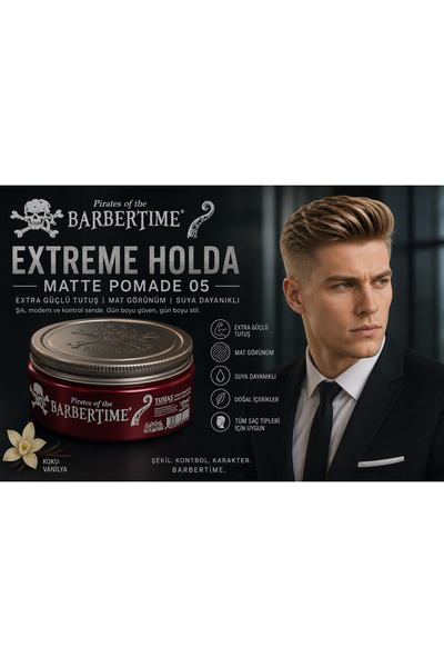 Barbertime Extreme Hold Matte Pomade 05 Saç Şekillendirici Mat Wax 150 ml