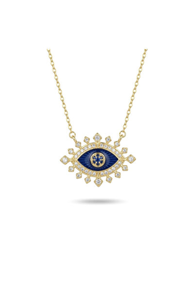 h&b design jewel Vip Tasarım Lacivert Göz Kolye