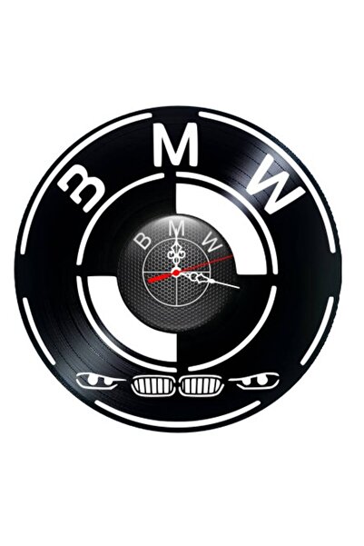BMW Ceas de perete decorativ din disc de vinil, Model Emblemă și Faruri Agres...