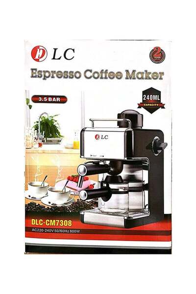 DLC Espresso Coffee Machine 240 ml Black/Silver