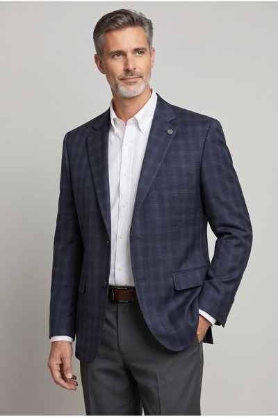 AtlasGiyim Men's Regular Cut Classic Single Jacket (2026)