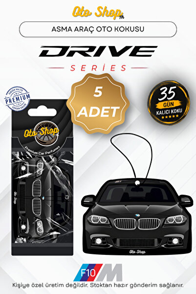 OTOSHOPTR BMW F10 Araba Kokuları Drive Serisi Oto Araç Kokusu (Siyah) 5'Lİ