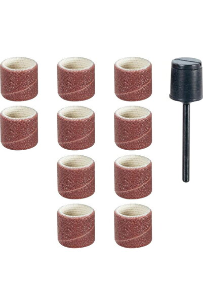 Proxxon Set ax si 10 tamburi din corindon pentru slefuire, 14mm, GR120, 28978