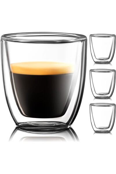 Generic Double Wall Espresso Shot Glasses – Insulated Coffee Cup Set – 73.7 g...