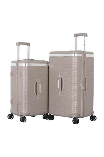 AVIATOR 2-Piece 28" & 24" Brand Travel Luggage - Shatter-Resistant Pc Materia...