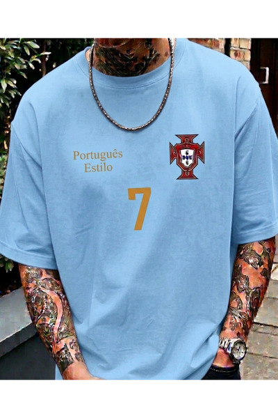 COHERENT Unisex Men/Women Portugal Custom Printed Oversize Cotton T-Shirt