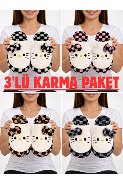 STOCON 3-paket mekanih ženskih zimskih kućnih papuča, papuče za miraz, poklon...