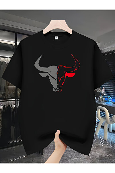 121 Men's Summer Short-Sleeved T-Shirt with Niche Printed Pattern Versatile R...