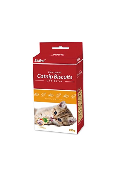 Bioline Bioline Catnip Biscuits with Cod Fish for Cats 80g