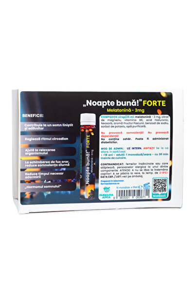 Farmacia Anca L-NOAPTE BUNA FORTE(MELATONINA 3MG)*15 MONODOZE