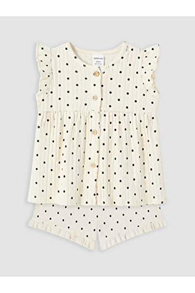 LC Waikiki Quality Pieces from Çelebi Store: Polka Dot Baby Girl Shorts Set