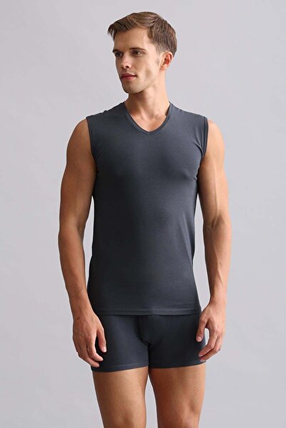 Aytuğ&Mısırlı Mısırlı Modal by TENCEL HERCULES Slim Fit V Yaka Sporcu Atlet /...
