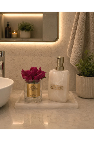 Mary's Concept Görünümlü Polyresin Sıvı Sabunluk Gold Pompalı