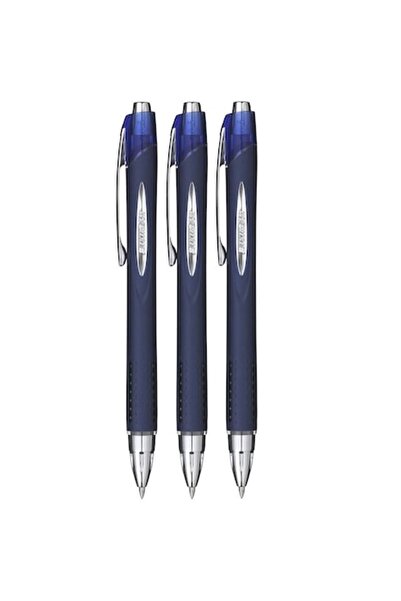 UNİ-BALL Set de 3 pixuri cu gel cu mecanism Jetstream SXN-217, albastru