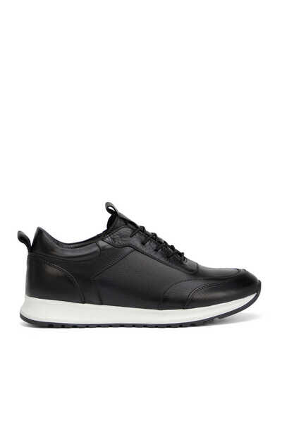 Tergan Siyah Hakiki Deri Erkek Sneaker - E4MEAY057787-A23