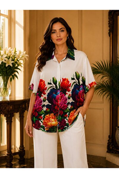 Studio Oversized floral shirt
