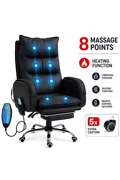 Kdhome Scaun de Birou Directorial Cu Masaj CEO UltraComfort Incalzire, Ergono...
