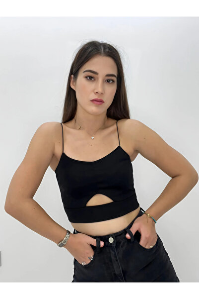 diğer1234 Μαύρο crop top — m