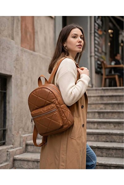 MarkalarModa Quilted Patterned Backpack (31X24 cm)