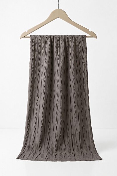 Rays Dark Gray Pleated Bamboo Shawl 5673