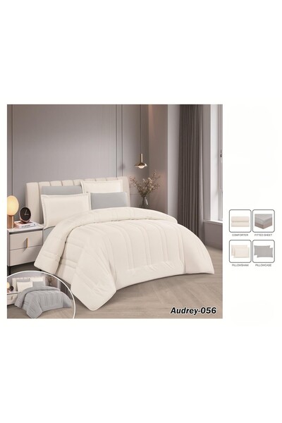 ALMIAAD Summer Plain Double-Sided Duvet Cover Set, Full Filling, Royal, 4 Pie...