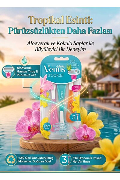 GLONAR 3 BIÇAKLI 3 LÜ KADIN TRAŞ BIÇAĞI