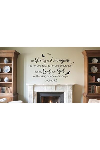 The Bros Be Strong and Courageous Christian Scripture Wall Decals