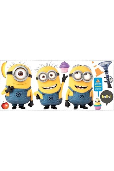 The Bros Despicable Me 2 Giant Peel and Stick Giant Wall Decals by , Yellow