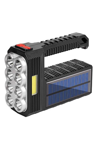 Vivendo Lanterna cu 8 LED-uri si LED COB incarcare solara si USB
