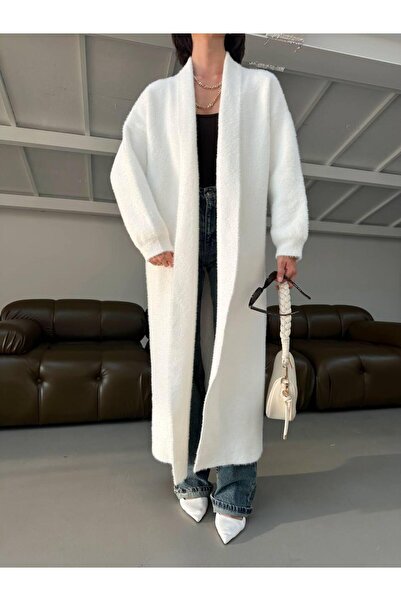 DAĞON'S Beard Fabric Long Knitwear Cardigan