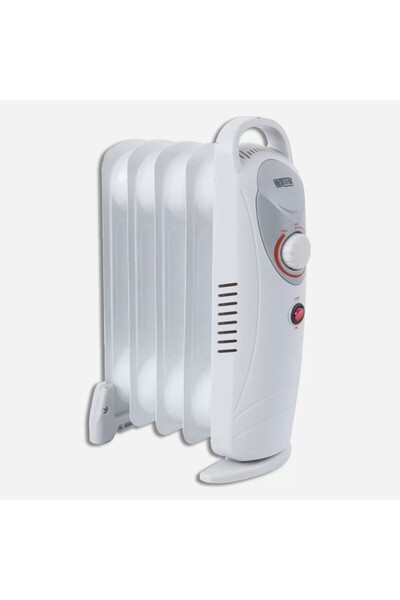 Genel Markalar Mini 600 W 5 Dilim Elektrikli Termostatlı Radyatör Beyaz