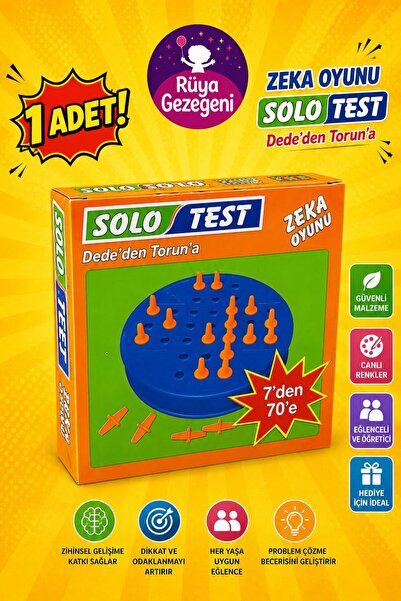 Rüya Gezegeni Solo Test Zeka Oyunu – Strateji ve Mantık Oyunu 1 ADET