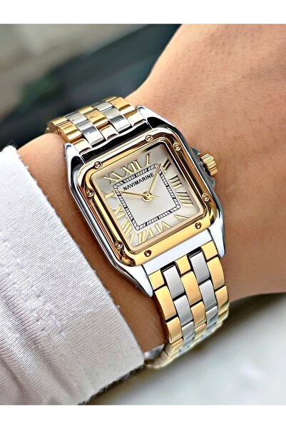 Navimarine Special Design Gold-Silver Color Steel Cord Women's Wristwatch Nm2...