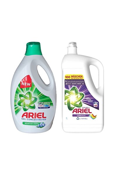 Ariel Detergent lichid Mountain Spring 5.7 L + Detergent Color+ 5L