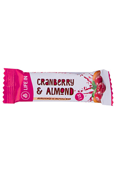 Life In Yaban Mersini Bademli Kuruyemiş ve Meyve Barı 28 gr
