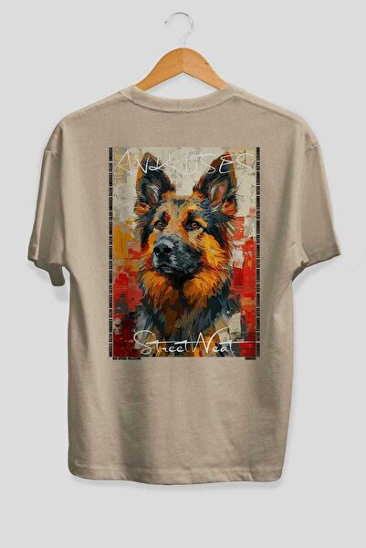 Ankhises Μπλουζάκι  "For Dog Lovers " με στάμπα 18 σκυλιών στην πλάτη, Μπεζ O...