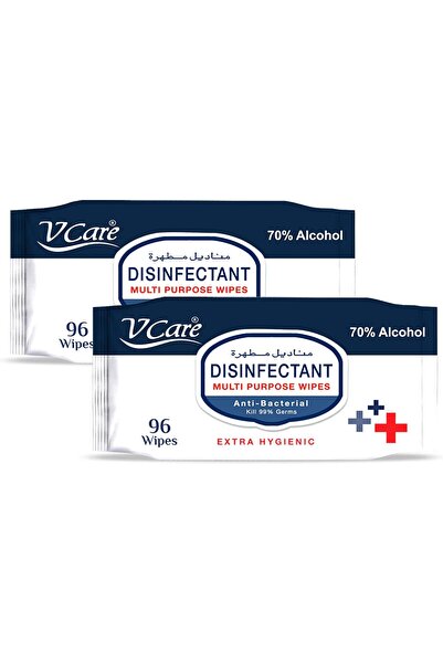 vcare V Care Disinfectant Multi-Purpose Anti Bacterial Wipes - 96'S | Kills 9...