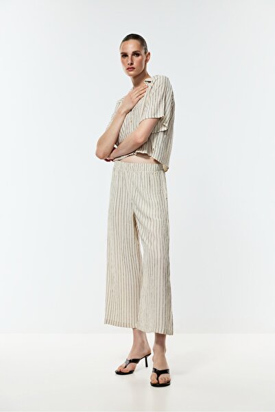 LEFTIES Dokulu culotte pantolon