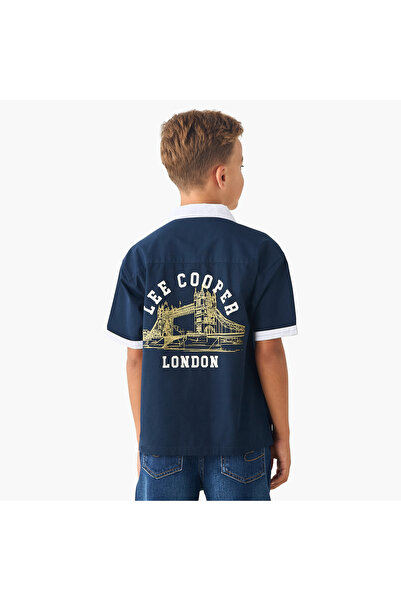 Lee Cooper Polo Neck Short Sleeves Shirt with Print