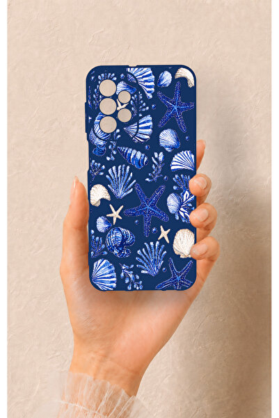 Vip Case Samsung A23 Uyumlu Deniz Kabuğu Desenli Silikon Kılıf