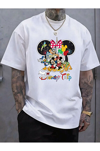 SAUDI DISNEYLAND disneyland Men and Women's 100% Cotton T-Shirt - Oversized C...