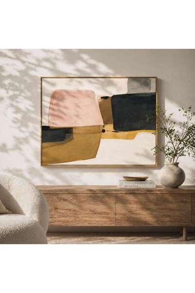 PAN HOME Saffron Hand Painted Framed Wall Art 90x4x120cm - Antique Gold