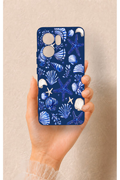 Vip Case Oppo Reno 13F Uyumlu Deniz Kabuğu Desenli Silikon Kılıf