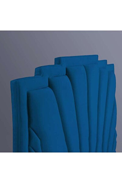 PAN HOME Uranus Headboard Velvet Blue L-160 : H-125 Cm