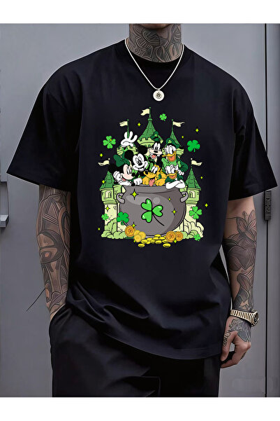 SAUDI DISNEYLAND disneyland Men and Women's 100% Cotton T-Shirt - Oversized C...