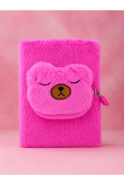 NRCN Locked Memory Book with 3D Figures, Plush Daily Memory Notebook, A5 Lined