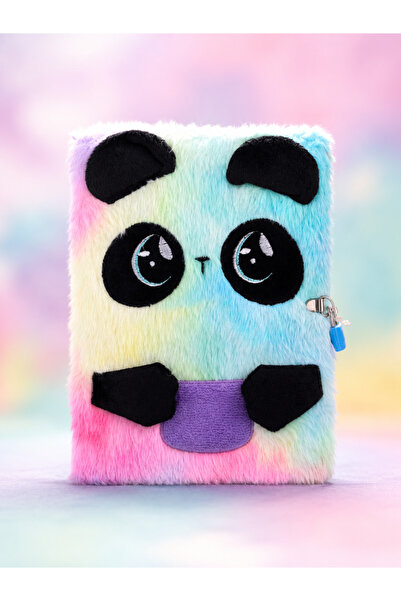 NRCN Locked Memory Book with 3D Figures, Plush Daily Memory Notebook, A5 Lined