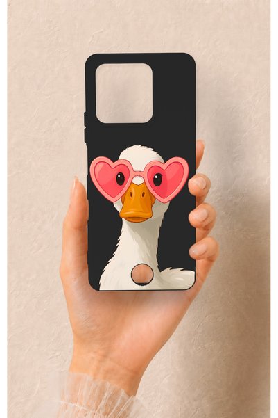 Vip Case Reeder S71 Compatible Lover Duck Patterned Silicone Case